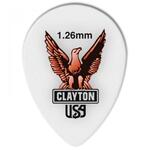 Clayton Acetal/Polymer Teardrop Pick, 1.26mm