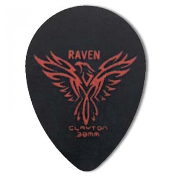 Clayton Black Raven Teardrop Pick, 0.38mm