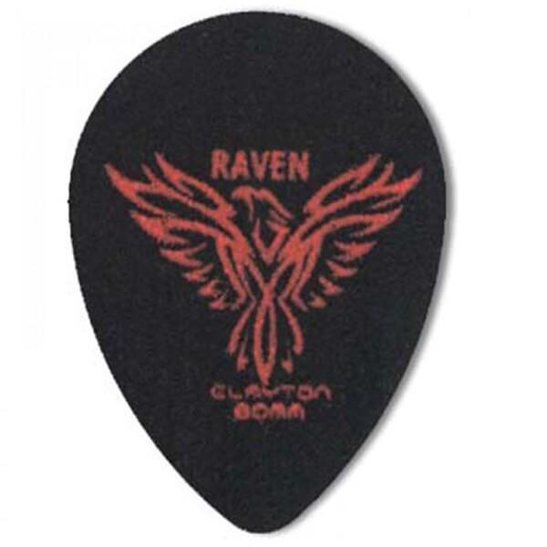 Clayton Black Raven Teardrop Pick, 0.80mm