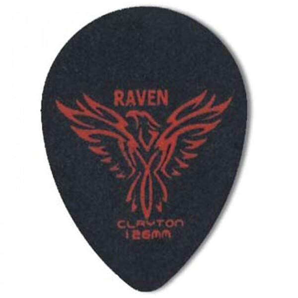 Clayton Black Raven Teardrop Pick, 1.26mm