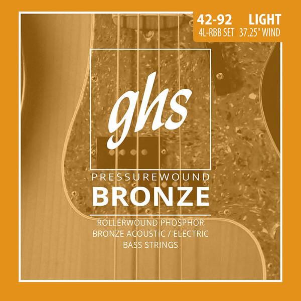 GHS Pressurewound Phosphor Bronze Bass 4 String, Light, 042"-092"