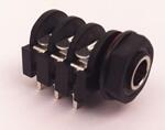 Stereo Input Jack, 6 PCB Terminals, Switched, Modern Marshall Type