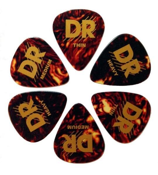 DR Strings Tortoise Celluloid Pick Medium 0.73mm