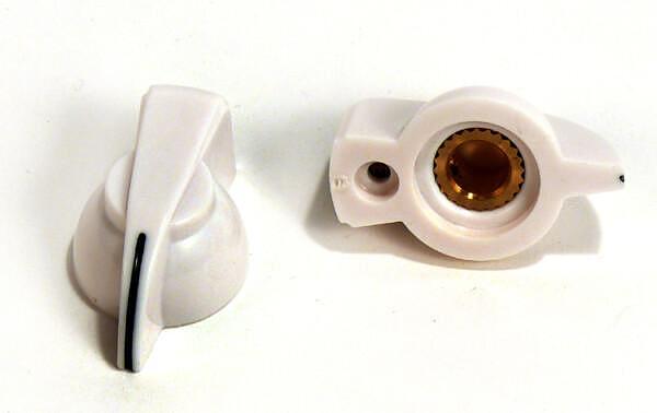 Chicken Head Knob Set Screw, White