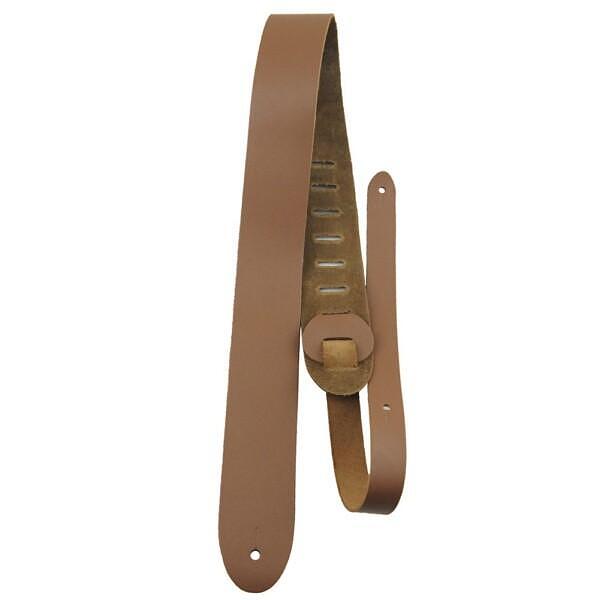 Perri's 2.5″ Tan Basic Leather Guitar Strap