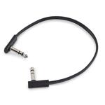 RockBoard Flat TRS Cable, Black, 30 cm