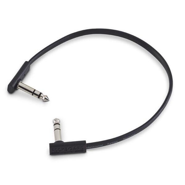 RockBoard Flat TRS Cable, Black, 30 cm