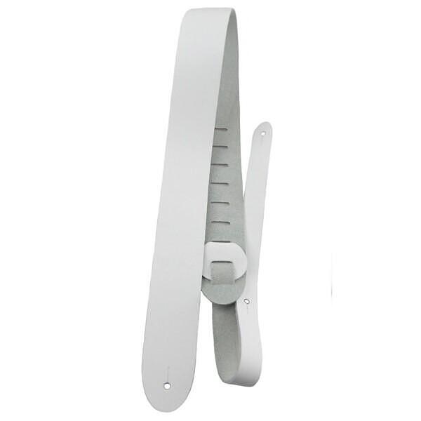 Perri's 2.5″ White Basic Leather Guitar Strap
