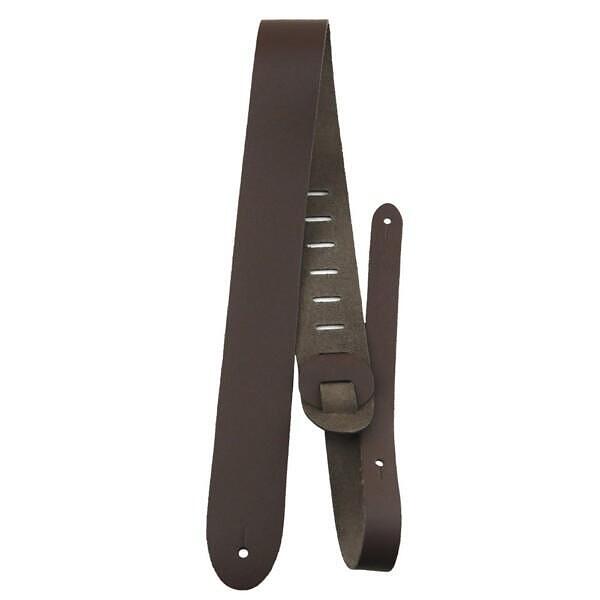 Perri's 2.5″ Brown Basic Leather Guitar Strap