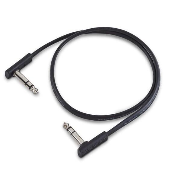 RockBoard Flat TRS Cable, Black, 60 cm