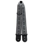 Perri's 2.5” Jacquard Guitar Strap, Metallic Silver Cross Design