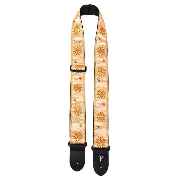 Perri's Gold Sun Pattern Jacquard Guitar Strap