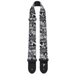 Perri's Official Licensing Guitar Strap Sonic The Hedgehog Black and White Pattern