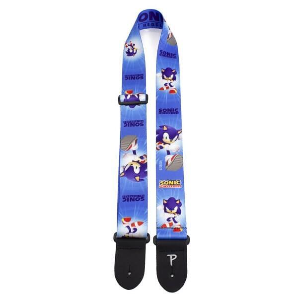 Perri's Official Licensing Guitar Strap Sonic The Hedgehog Blue Pattern