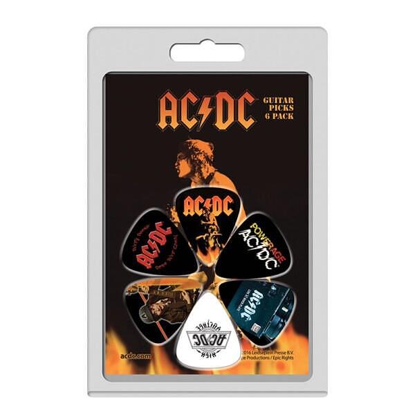 Perri's LP-ACDC4 6 Pack Of AC/DC Official Licensing Variety Pack Celluloid Guitar Picks