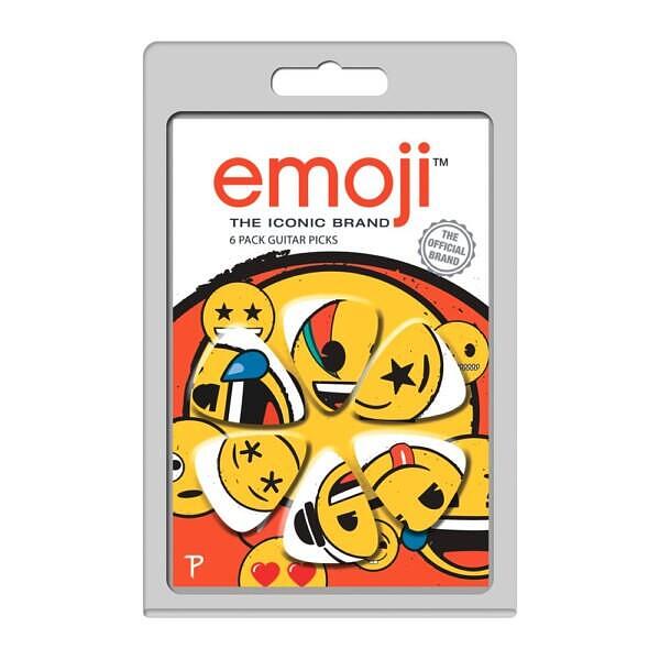 Perri's LP-EMO13 6 Pack Of emoji Official Licensing Variety Pack Celluloid Guitar Picks