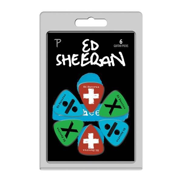 Perri's LP-ES1 6 Pack Of Ed Sheeran Official Licensing Variety Pack Celluloid Guitar Picks
