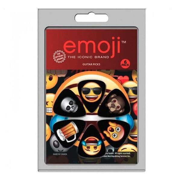 Perri's LP-EMO10 6 Pack Of Celluloid Official Licensing Emoji Variety Favorites Guitar Picks