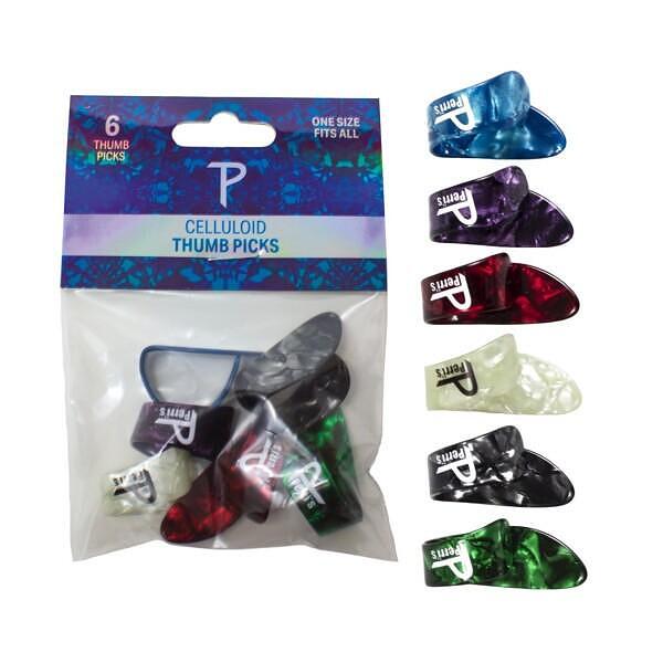 Perri's Celluloid Thumb Picks 6 Pack, One Size