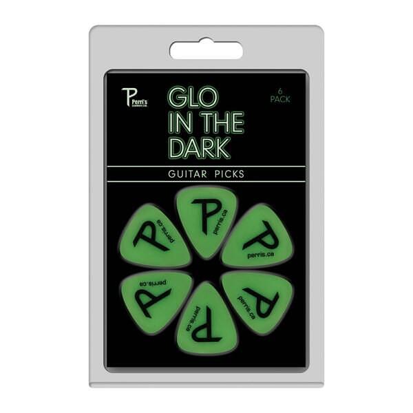 Perri's LP-GLO1 Glo In The Dark Guitar Pick 6 Pack