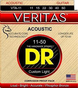 DR Strings VERITAS Acoustic Strings w/ ACT, Lite 011"/050"