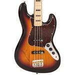 Vintage VJ74MSSB Reissued Bass Guitar, Maple Fretboard, Sunset Sunburst