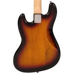 Vintage VJ74MSSB Reissued Bass Guitar, Maple Fretboard, Sunset Sunburst
