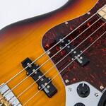 Vintage VJ74MSSB Reissued Bass Guitar, Maple Fretboard, Sunset Sunburst