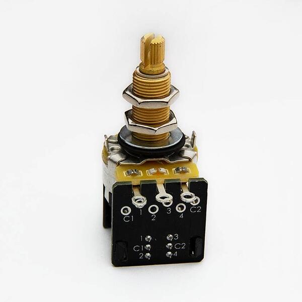 Bare Knuckle Custom Push-Pull 550K Potentiometer w/ Hardware, Long Shaft