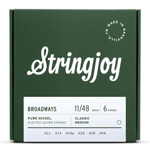 Stringjoy Broadways | Classic Medium Gauge (11-48) Pure Nickel Electric Guitar Strings