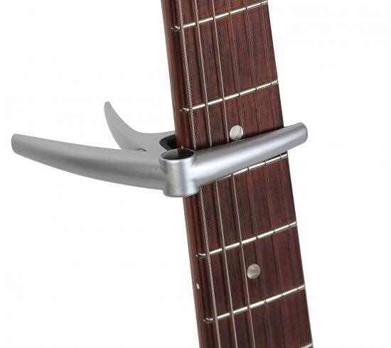GTR Tools Curved Guitar Capo, Electric/Acoustic, Silver