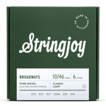 Stringjoy Broadways | Classic Light Gauge (10-46) Pure Nickel Electric Guitar Strings