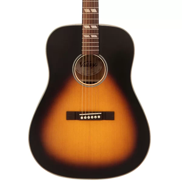 Vintage V140VSB Vintage Historic Series 'Dreadnought' Acoustic Guitar, Vintage Sunburst