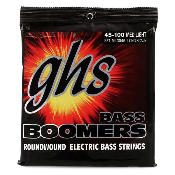 GHS Bass Boomers 4 String, Long Scale, Medium Light, 045"-100"