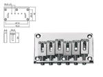Boston Bridge-Tailpiece, Stallion, Pitch 10.5mm, Strings Through Body, Chrome