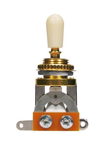 Boston Toggle Switch 3-Way, Gold Hardware, Ivory Plate and Cap