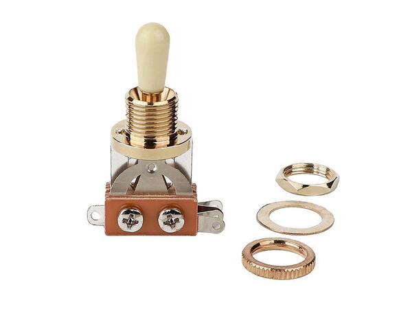 Boston Toggle Switch 3-Way, Gold Hardware, Ivory Cap