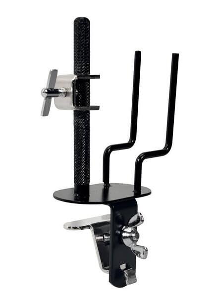 Hayman Cowbell + Woodblock Holder, Hoop Mount, with U-Clamp