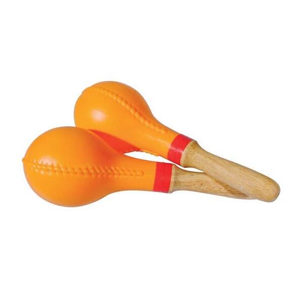 Hayman Maracas, Plactic, Large, Pair, Orange