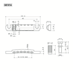 Gotoh Tailpiece, LP-Model, 82mm, Aluminium, Nickel