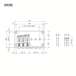 Gotoh Bridge, Stallion, Strings Through Body, Solid Steel Saddles,10.5mm, Chrome