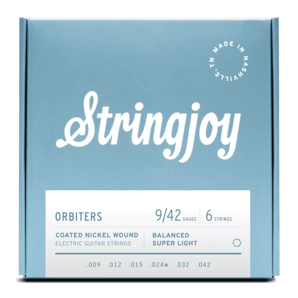Stringjoy Orbiters | Balanced Super Light Gauge (9-42) Coated Nickel Wound Electric Guitar Strings