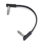 RockBoard Flat TRS Cable, Black, 15cm