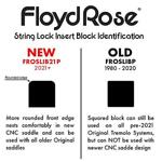 Floyd Rose String Lock Insert Block, Black, 6 pcs, New Version