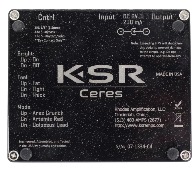 KSR Amplification CERES 3 Channel Preamp Pedal