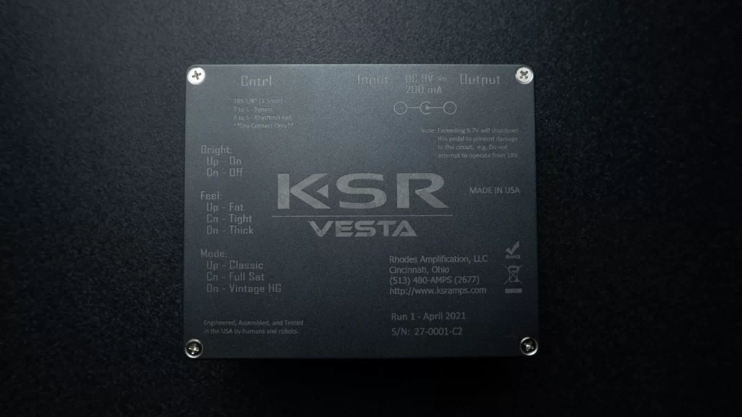 KSR Amplification VESTA 3 Channel Preamp Pedal