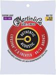 Martin MA175T Authentic Acoustic Lifespan Treated Strings, Bronze 80/20, Custom Light .011"-.052"