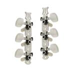 Alice Classic Guitar Machine Heads, Chrome With Pearl Buttons
