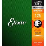 Elixir Bass Nanoweb Coating, Nickel Plated, Single String 125"