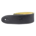 Perri's 2″ Deluxe Soft Italian Leather Guitar Strap, Black